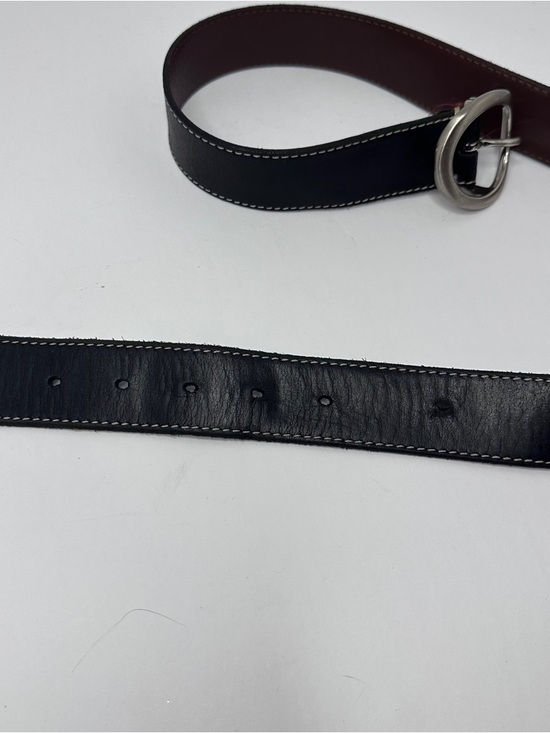 Cole Haan Black Leather Belt, Solid Brass Buckle, Made in Italy, Blokecore - Picture 6 of 9